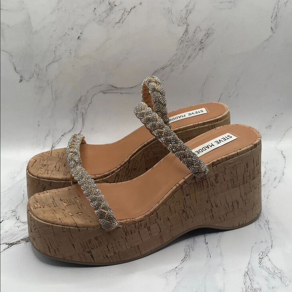 Steve Madden Women's Glittering Platform Sandals